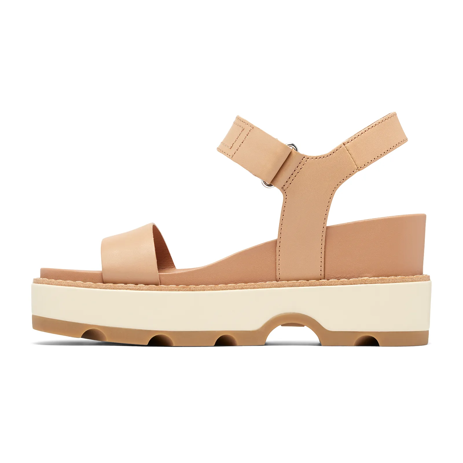 Sorel Joanie IV Y Strap Wedge Sandal (Women) - Honest Beige/Bleached Ceramic