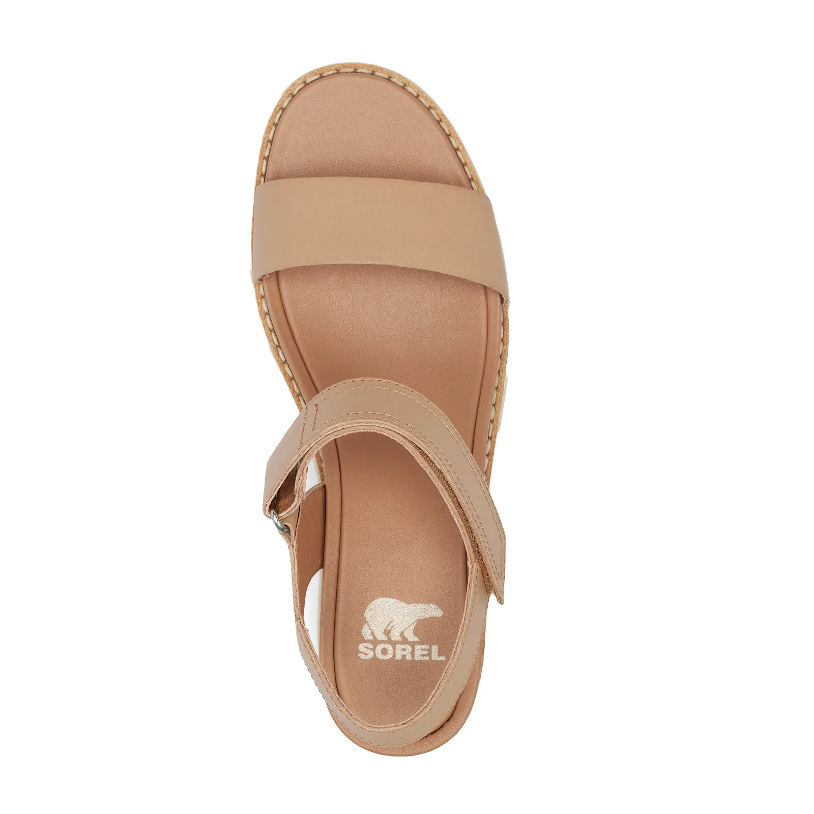 Sorel Joanie IV Y Strap Wedge Sandal (Women) - Honest Beige/Bleached Ceramic