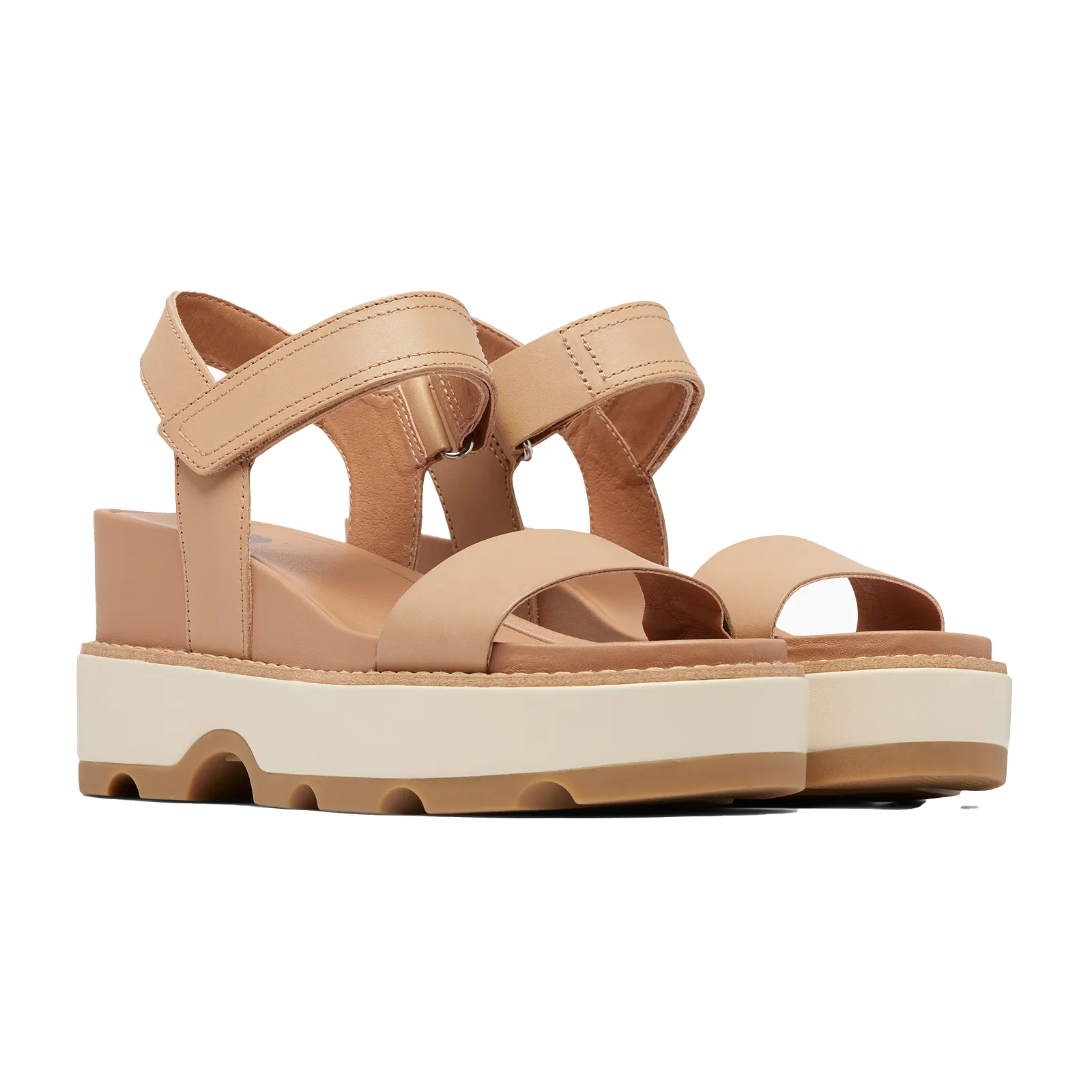 Sorel Joanie IV Y Strap Wedge Sandal (Women) - Honest Beige/Bleached Ceramic