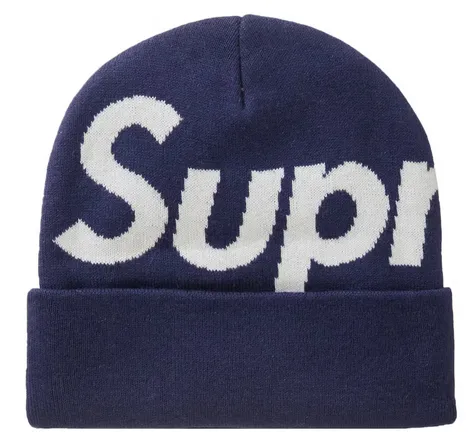 Supreme Big Logo Beanie Beanie (FW23) Navy