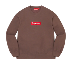 Supreme Box Logo Crewneck (FW22) Brown