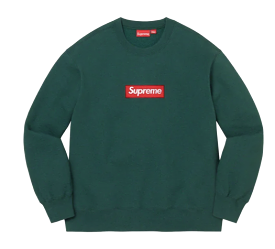 Supreme Box Logo Crewneck (FW22) Dark Pine