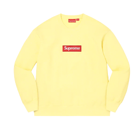 Supreme Box Logo Crewneck (FW22) Pale Yellow