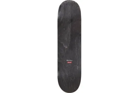 Supreme Distorted Logo Skateboard Deck Yellow