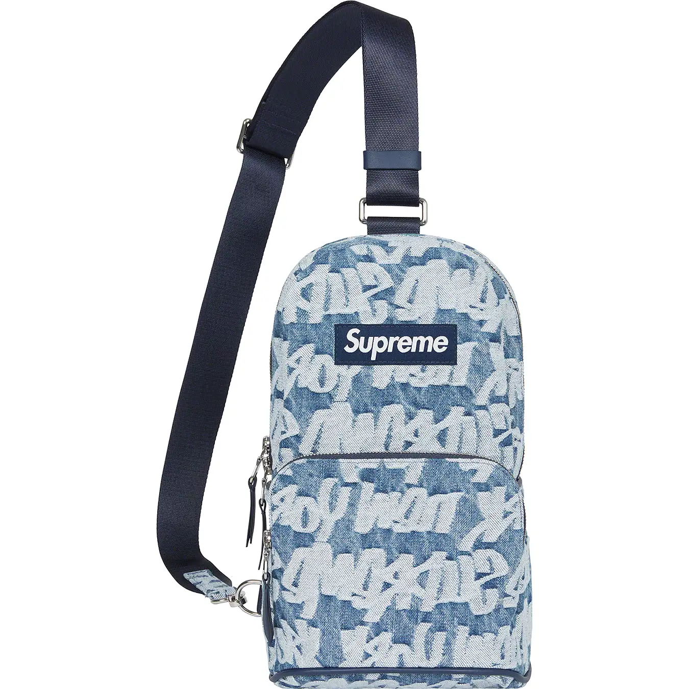 Supreme Fat Tip Jacquard Denim Sling Bag