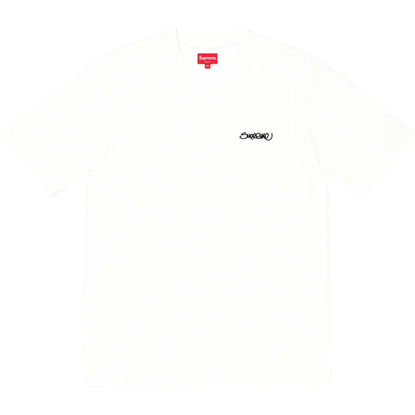 Supreme Handstyle Emboidery Logo Tee White