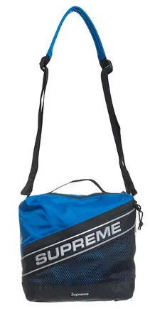 Supreme Logo Shoulder Bag Blue x-pac