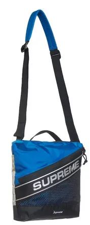 Supreme Logo Shoulder Bag Blue x-pac