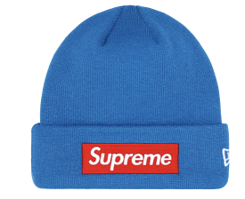 Supreme New Era Box Logo Beanie (FW22) Blue