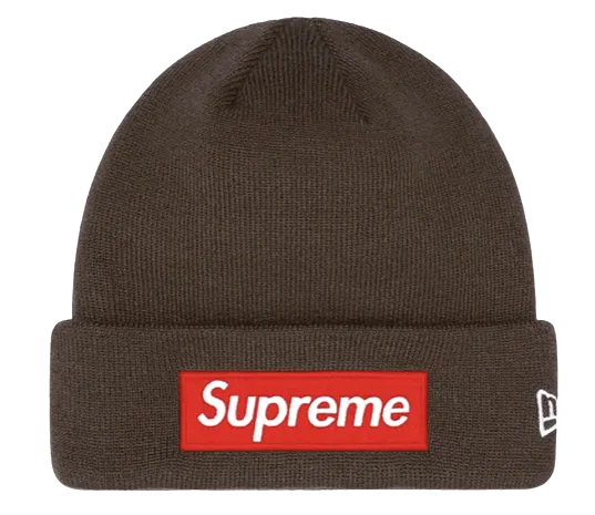 Supreme New Era Box Logo Beanie (FW22) Brown