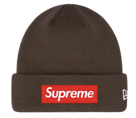 Supreme New Era Box Logo Beanie (FW22) Brown