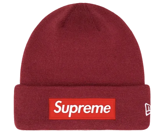 Supreme New Era Box Logo Beanie (FW22) Cardinal