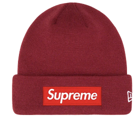 Supreme New Era Box Logo Beanie (FW22) Cardinal