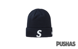 Supreme New Era S Logo Beanie 'Navy' (2023)