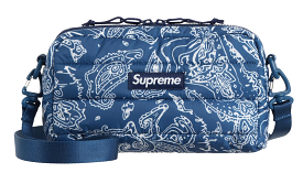 Supreme Puffer Side Bag Blue Paisley