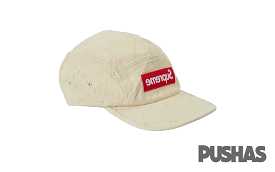 Supreme Punch Denim Camp Cap 'Dyed Beige' (2023)