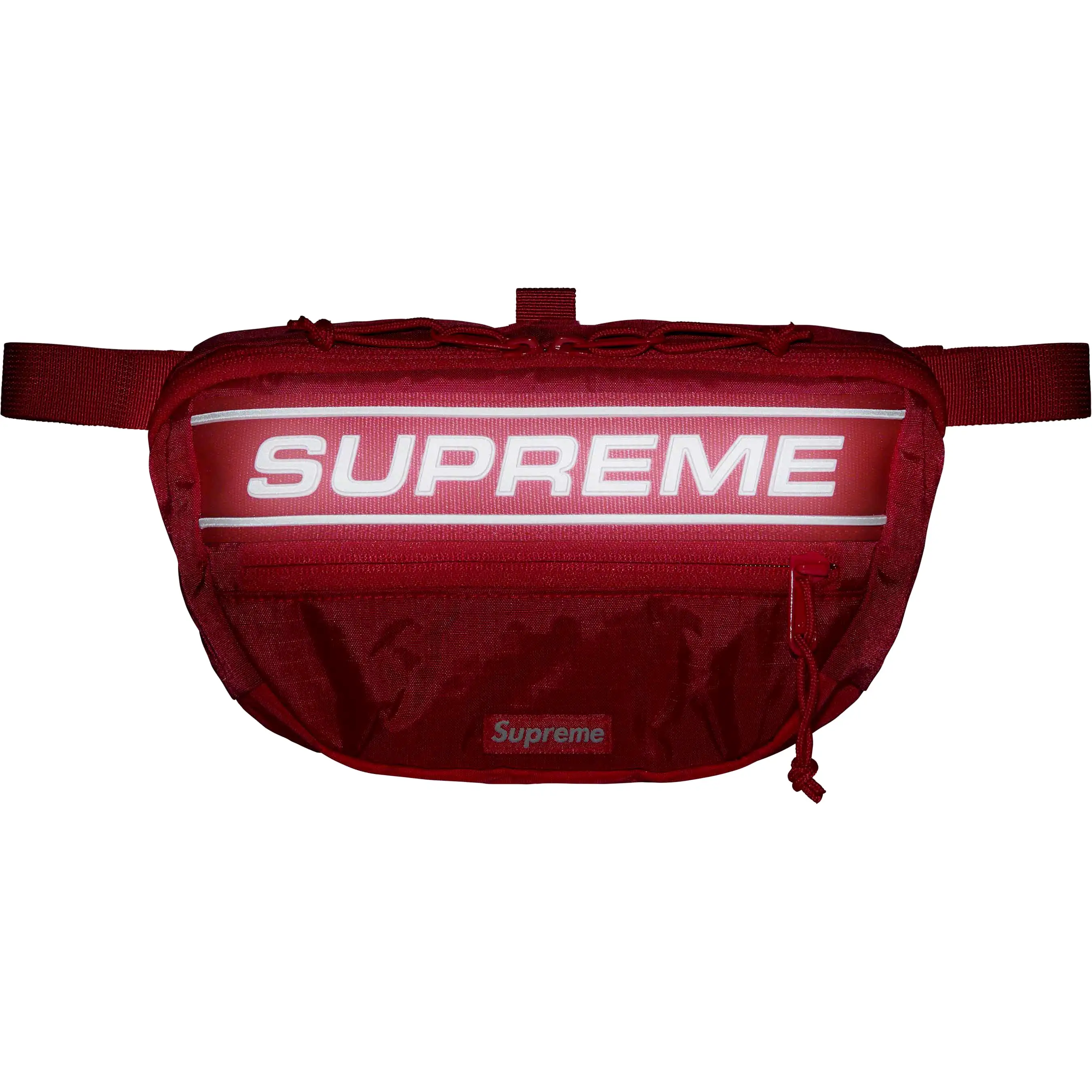 Supreme Reflective Logo Waist Bag Red