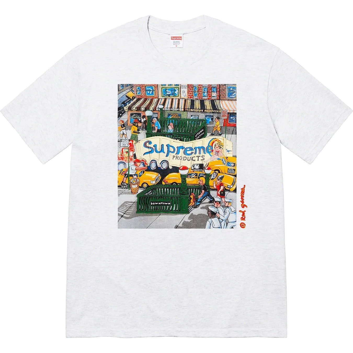 Supreme  |Unisex Street Style U-Neck Plain Cotton Short Sleeves Logo