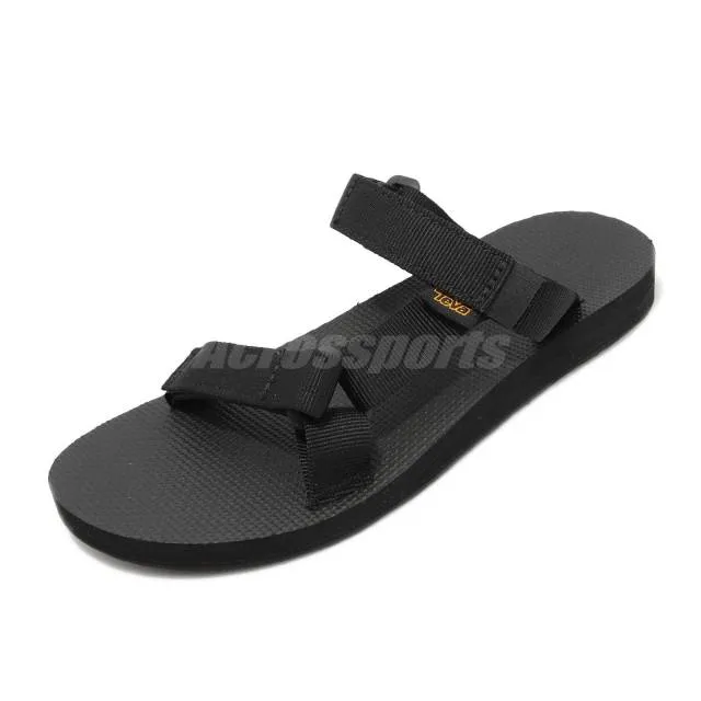 Teva w universal slide black women strap slip on summer sandals 1124230-blk