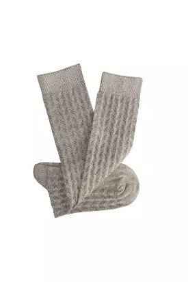 Tightology - Surface Cotton Socks - Taupe - One Size