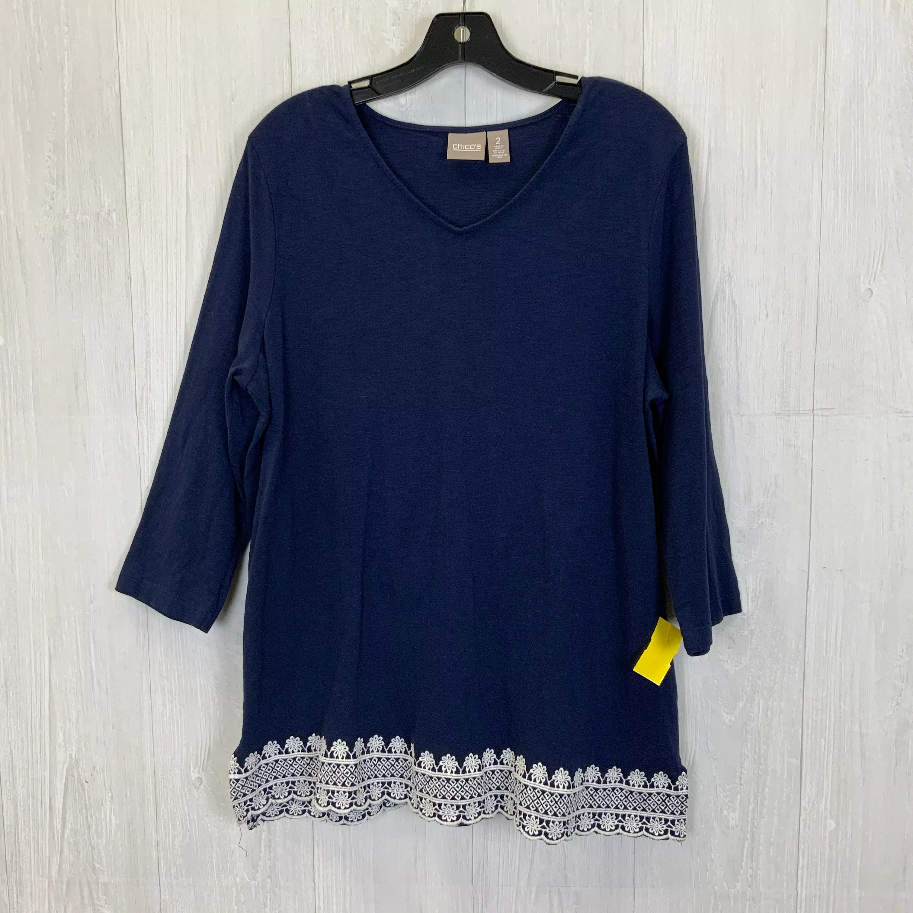 Top 3/4 Sleeve Basic By Chicos  Size: L