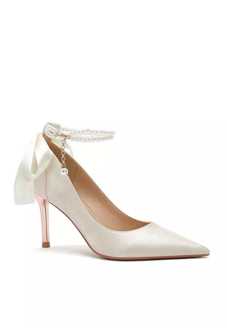 Twenty Eight Shoes 8CM Pointy Pearl Strap Pumps 2181-9