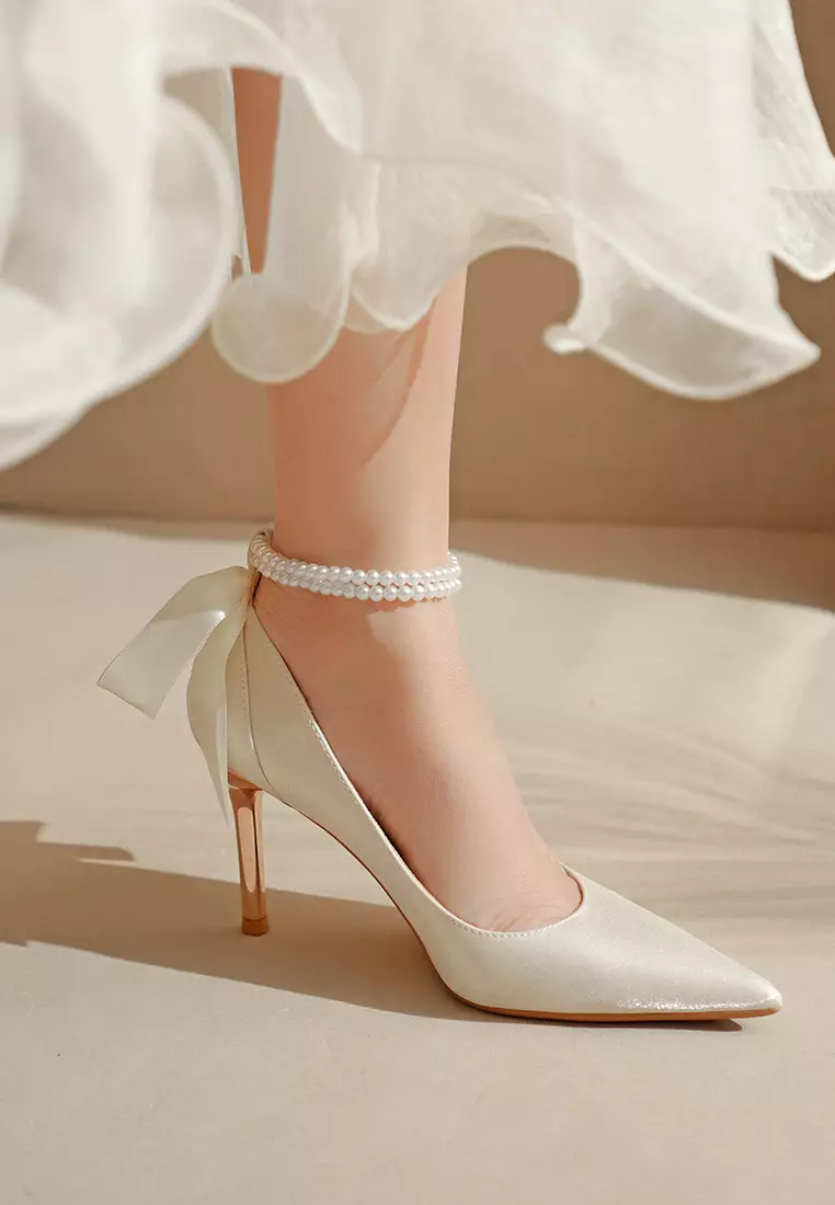 Twenty Eight Shoes 8CM Pointy Pearl Strap Pumps 2181-9