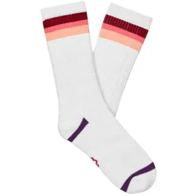 UGG Clare 3 Stripe Crew Socks Sweet Plum (Women's)