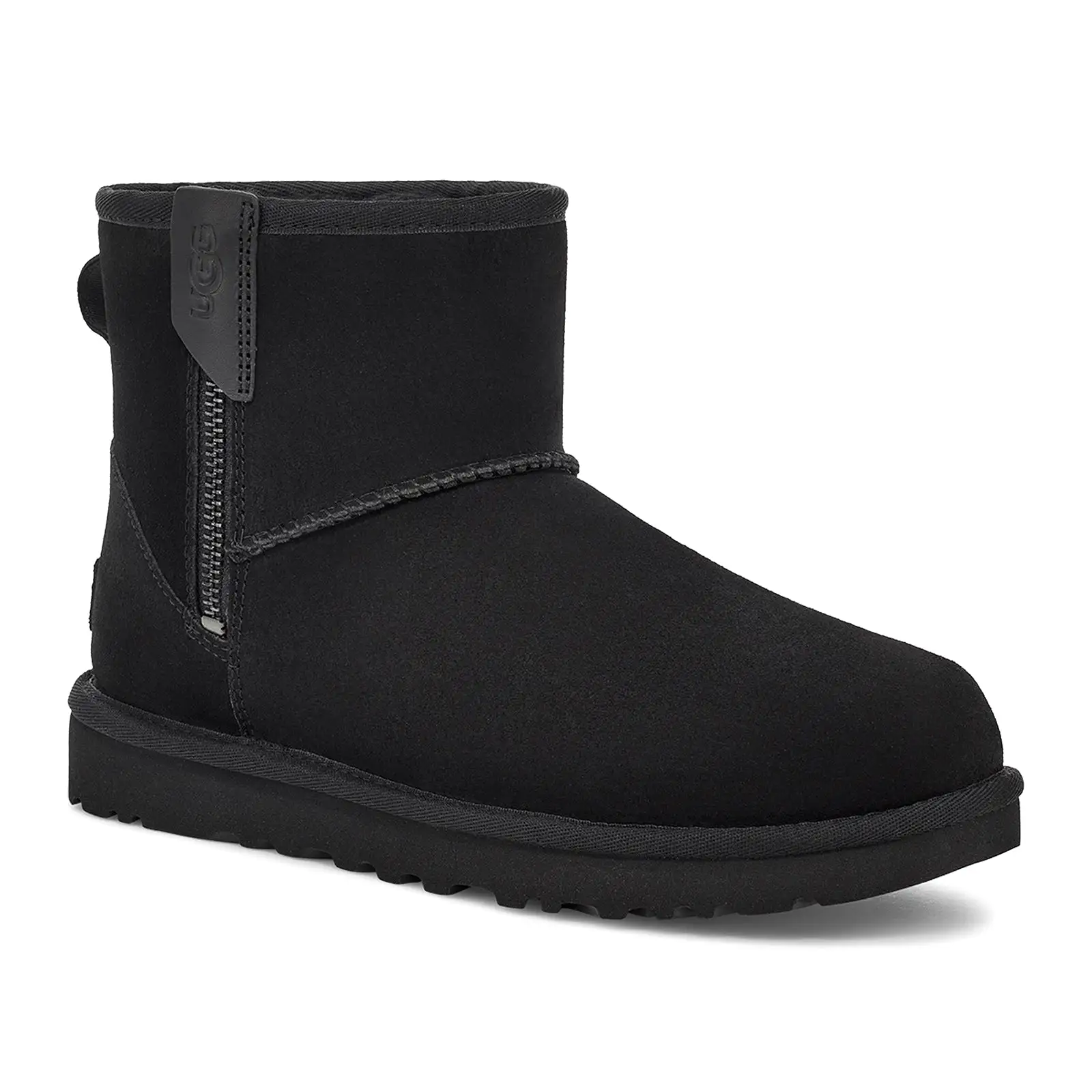 UGG Classic Mini Bailey Zip (Women) - Black