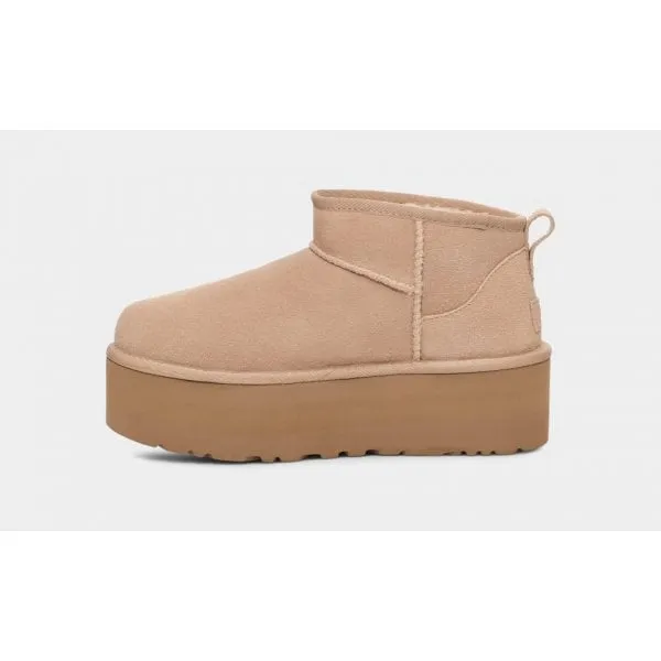 UGG Womens Ultra Mini Platform in Sand Suede