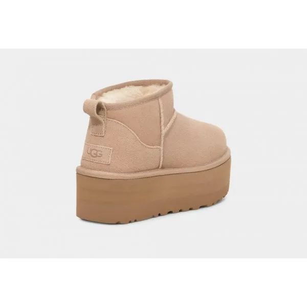 UGG Womens Ultra Mini Platform in Sand Suede