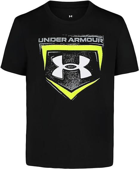 Under Armour Boy's Classic Core Logo T-Shirt in Black Homeplate