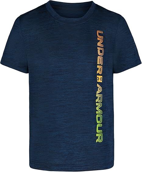 Under Armour Boy's Classic Core Logo T-Shirt in Graphite Blue Vertical