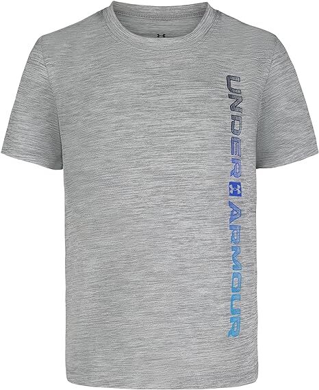 Under Armour Boy's Classic Core Logo T-Shirt in Steel Vertical