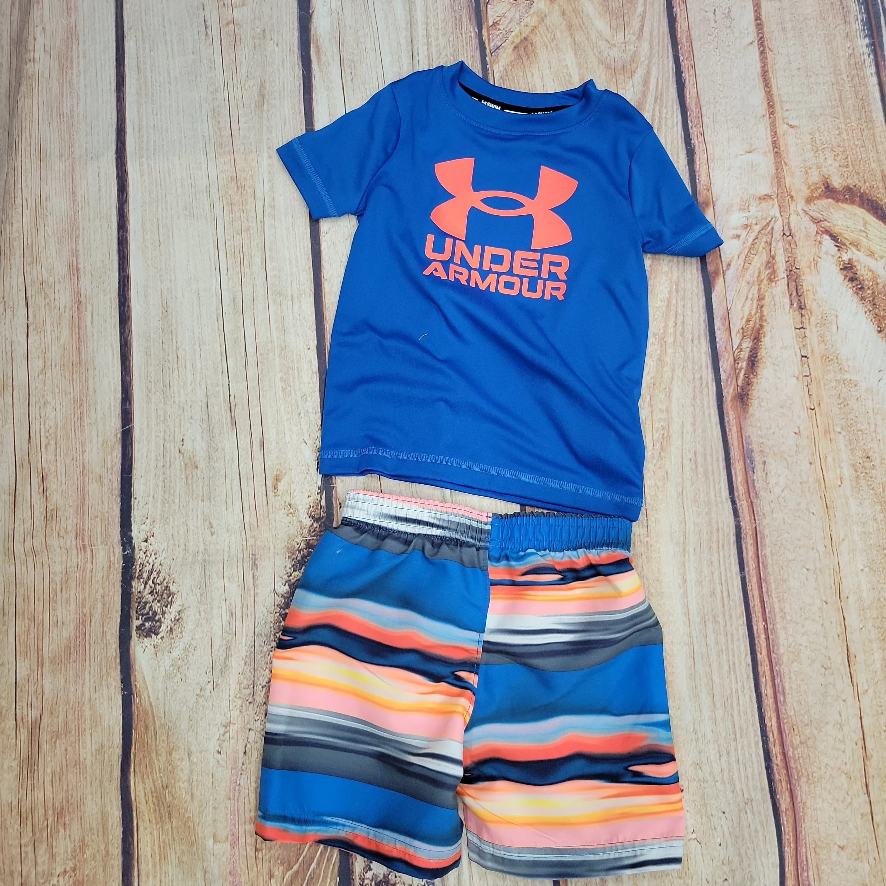 UNDER ARMOUR SERENITY STRIPE SWIM SET