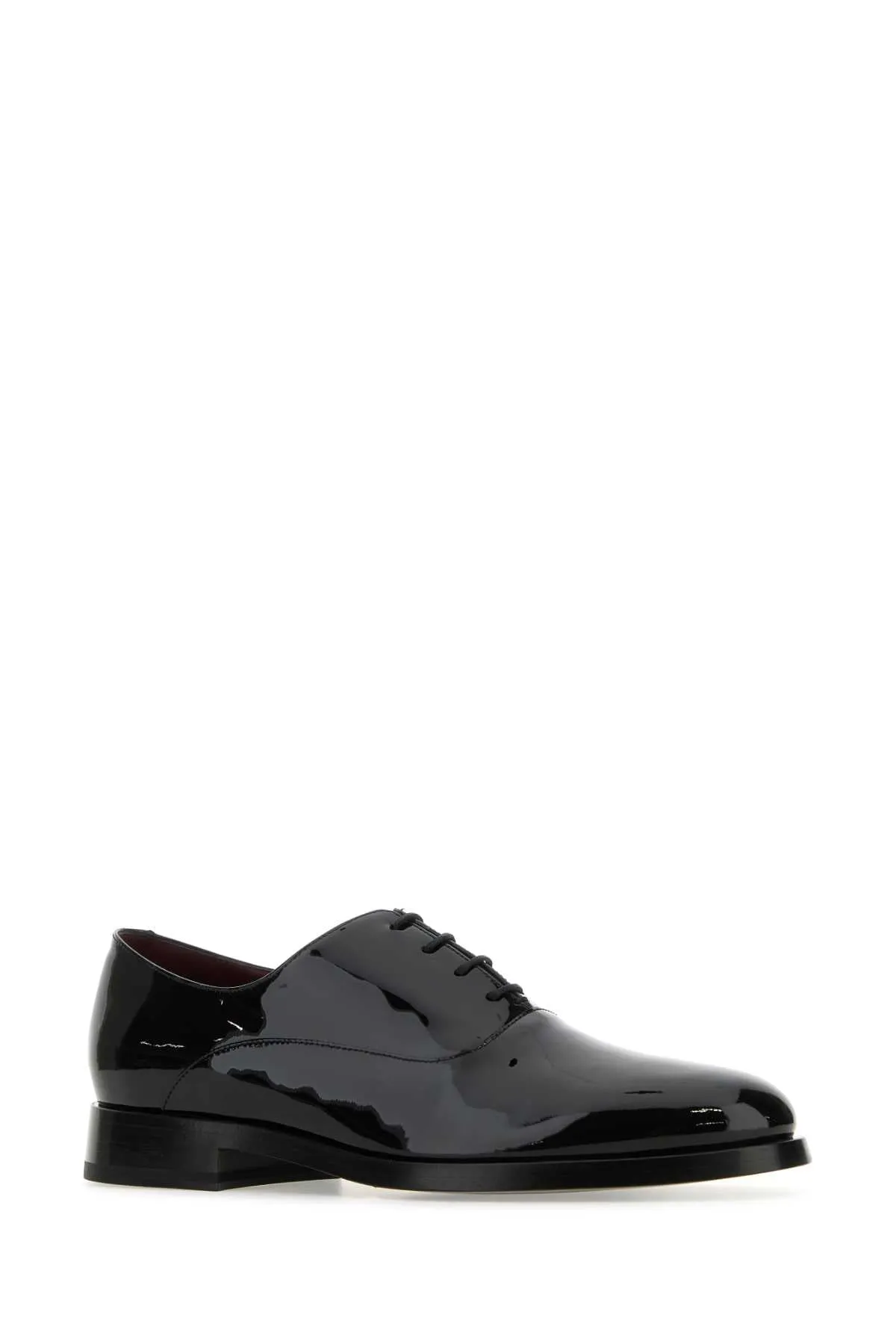 Valentino Garavani Black Leather Lace Up Shoes