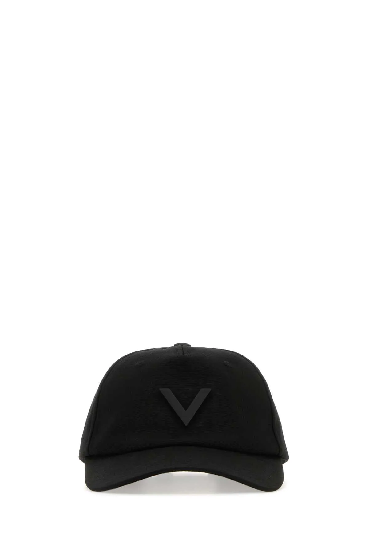 Valentino Garavani Black Stretch Cotton Baseball Cap