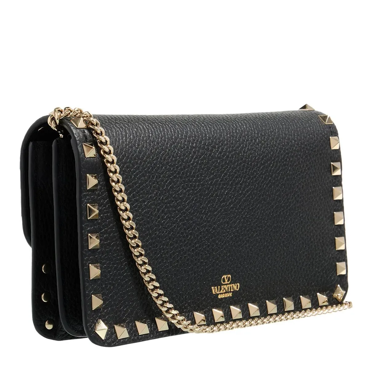 Valentino Garavani  Rockstud Wallet W/Strap Nero