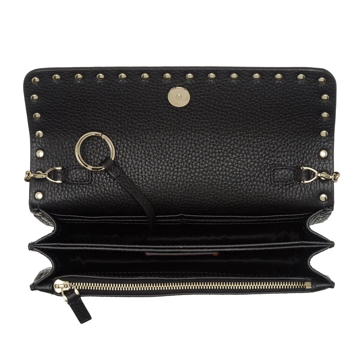 Valentino Garavani  Rockstud Wallet W/Strap Nero