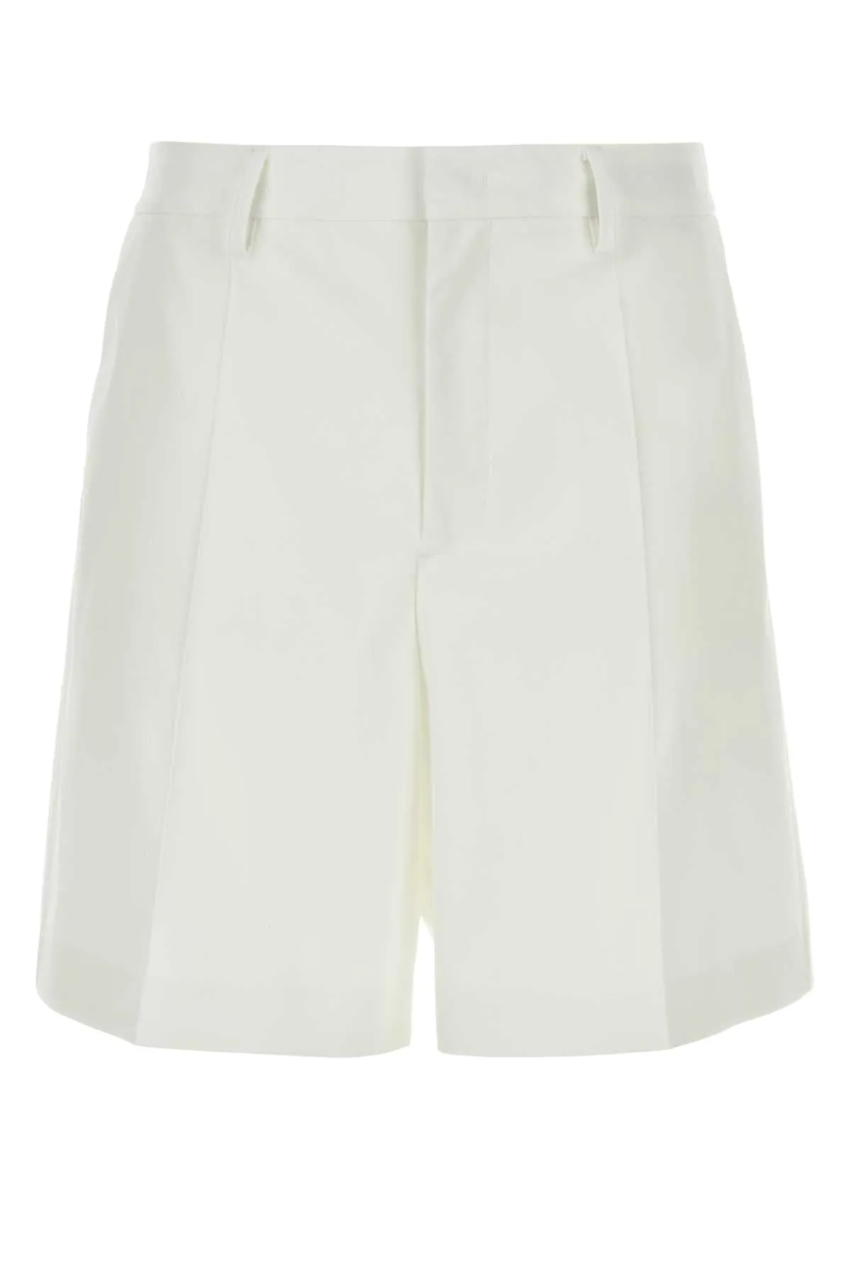 Valentino Garavani White Wool Blend Bermuda Shorts