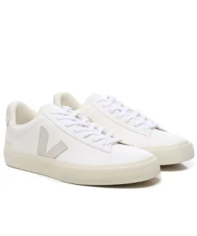 VEJA White Mens ChromeFree Leather Campo Trainers | Jules B