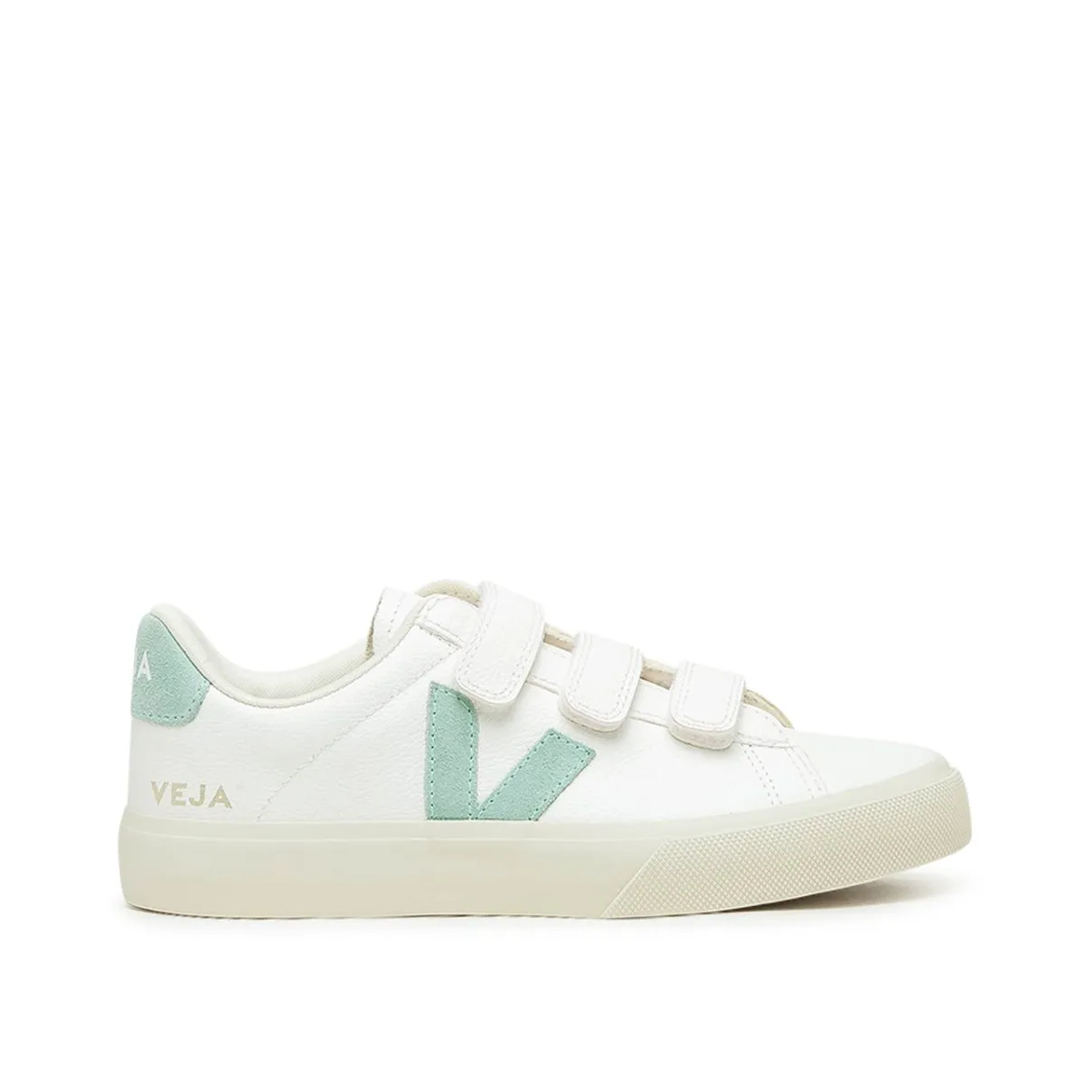 Veja WMNS Recife Logo Chromefree Leather (White / Green)