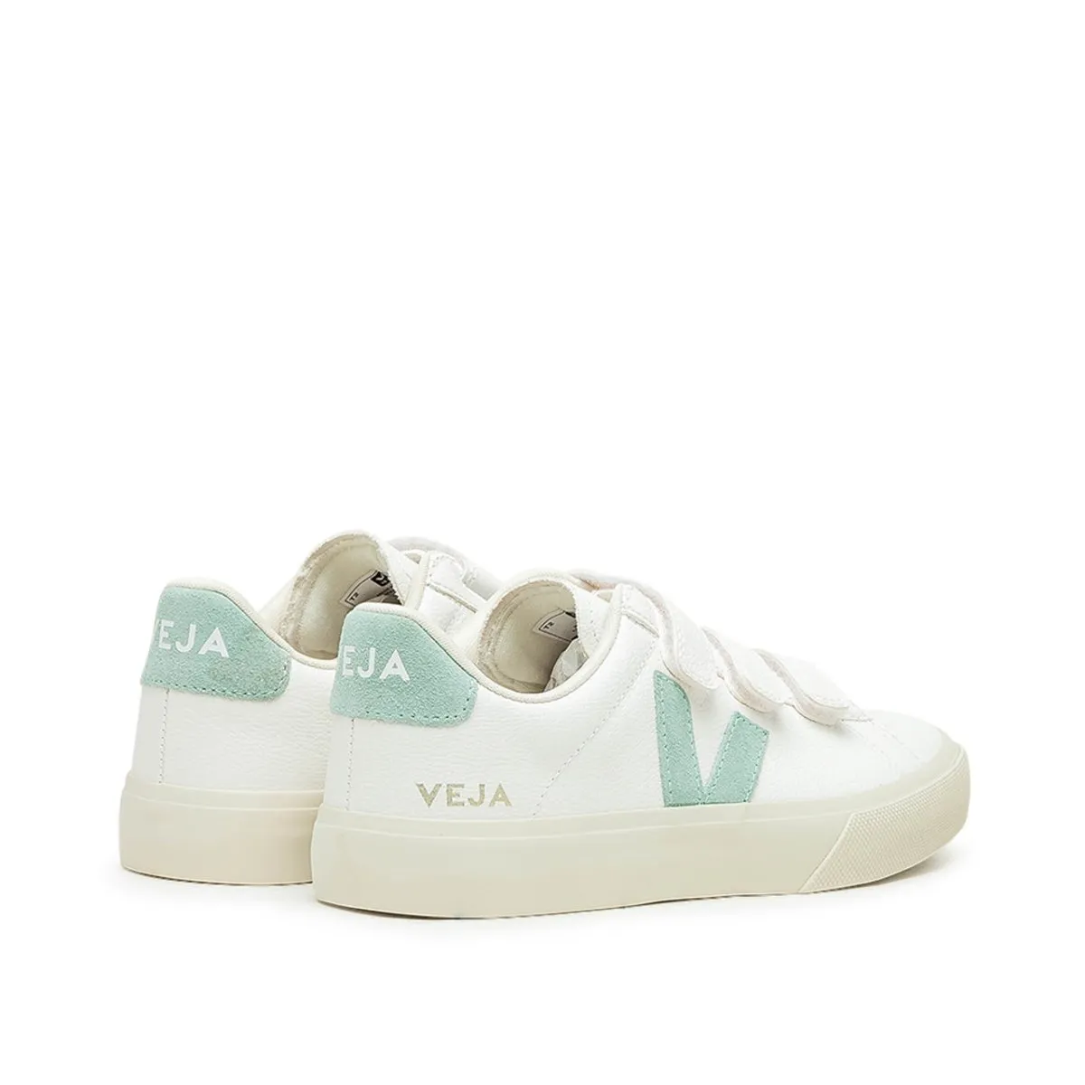 Veja WMNS Recife Logo Chromefree Leather (White / Green)