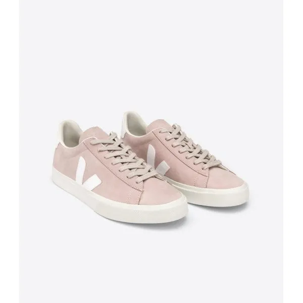 Veja Womens Campo Nubuck Trainer in Babe White