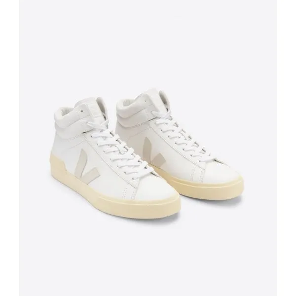 Veja Womens Minotaur High Top in Extra White Pierre butter