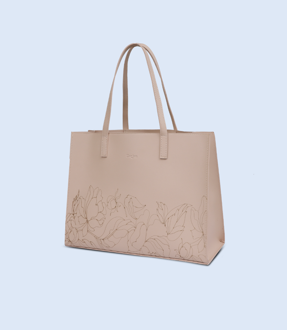 WB2087-BEIGE-Women Shoulder Bag