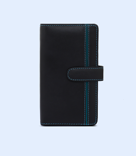 WB2222-BLACK/TEAL-Women Wallet