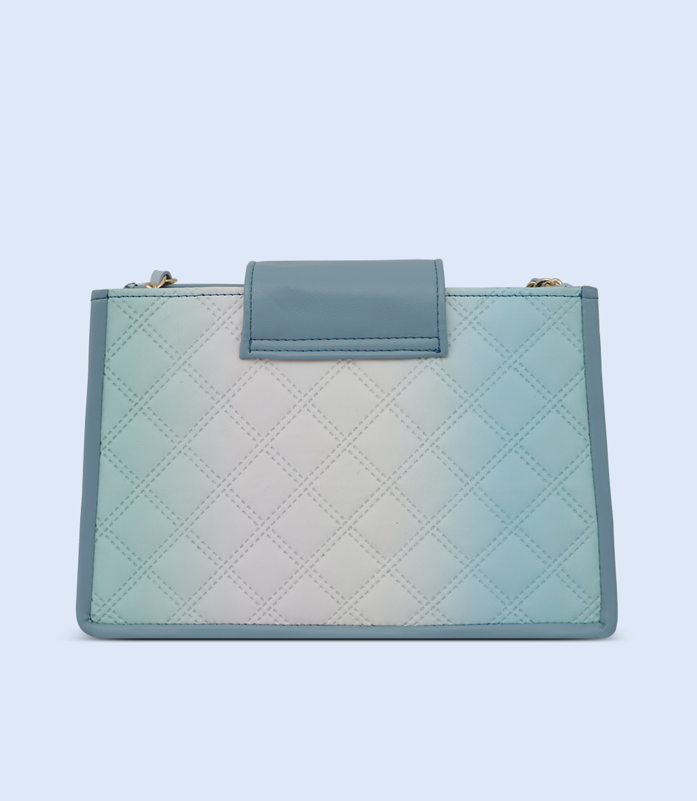 WB2354-BLUE-Women Trendy Bag