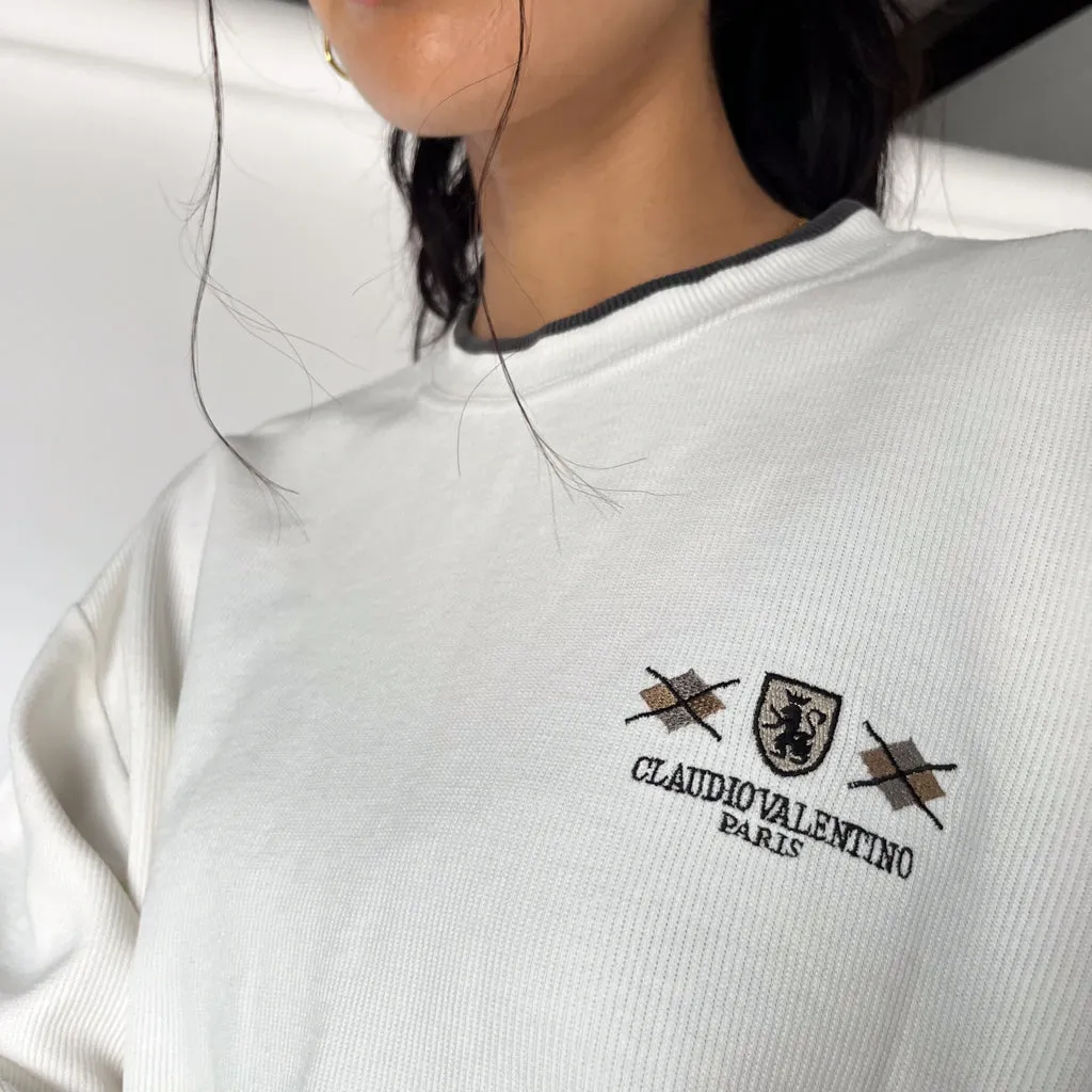 White 90s Valentino Sweatshirt (M)