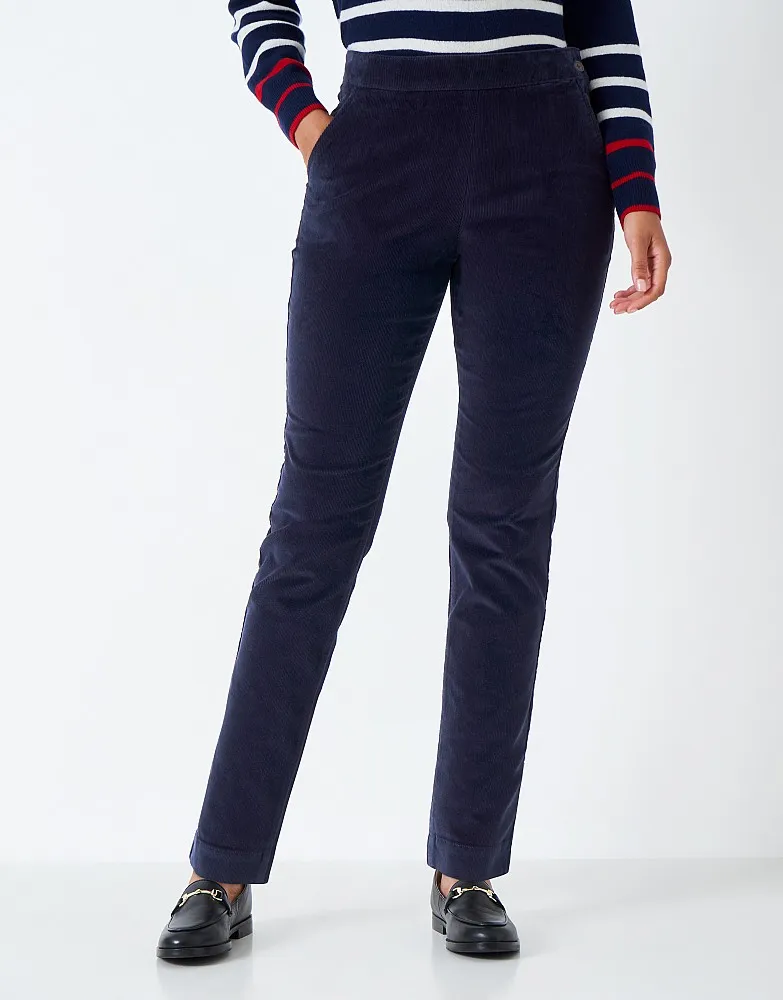 Women's Cord Tapered Trouser from Crew Clothing Company - Dark Navy